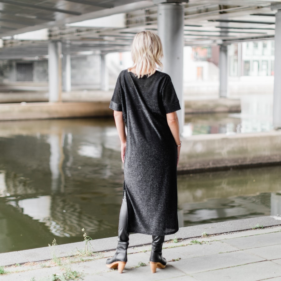 Chorus dress - shimmer black