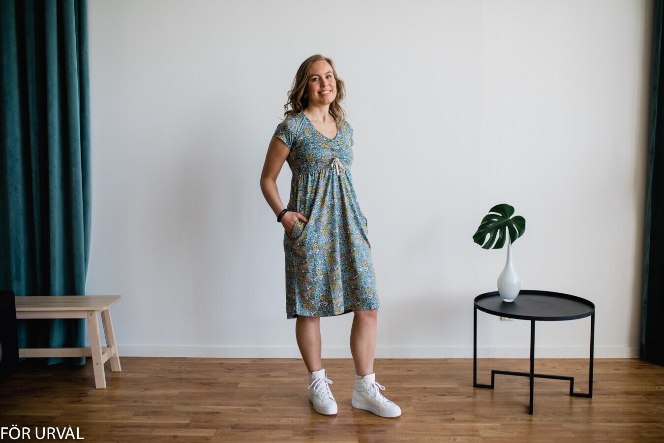 Lottie dress - glorious sea petrol