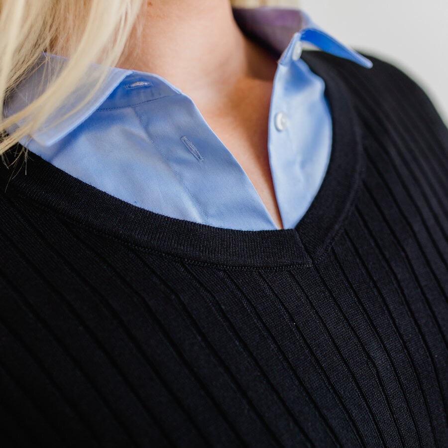 Tube knitted top - black
