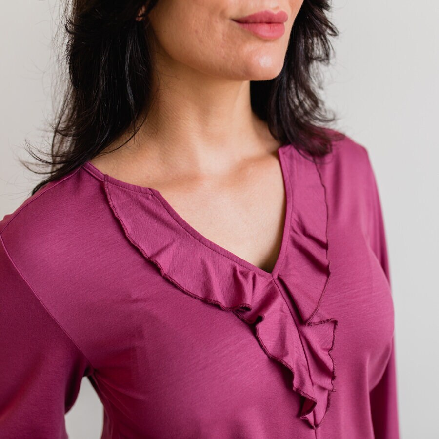 Syrup top - violet rose