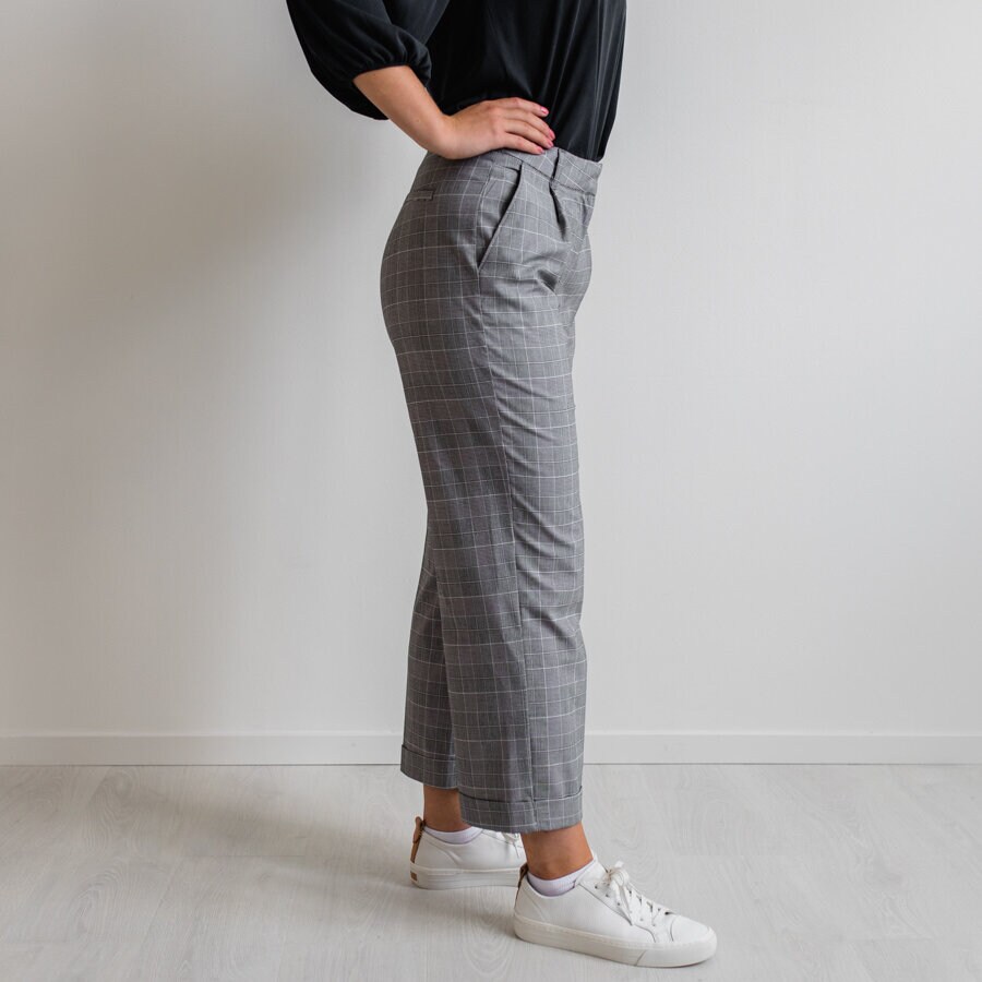 Milano pants - checked black/white