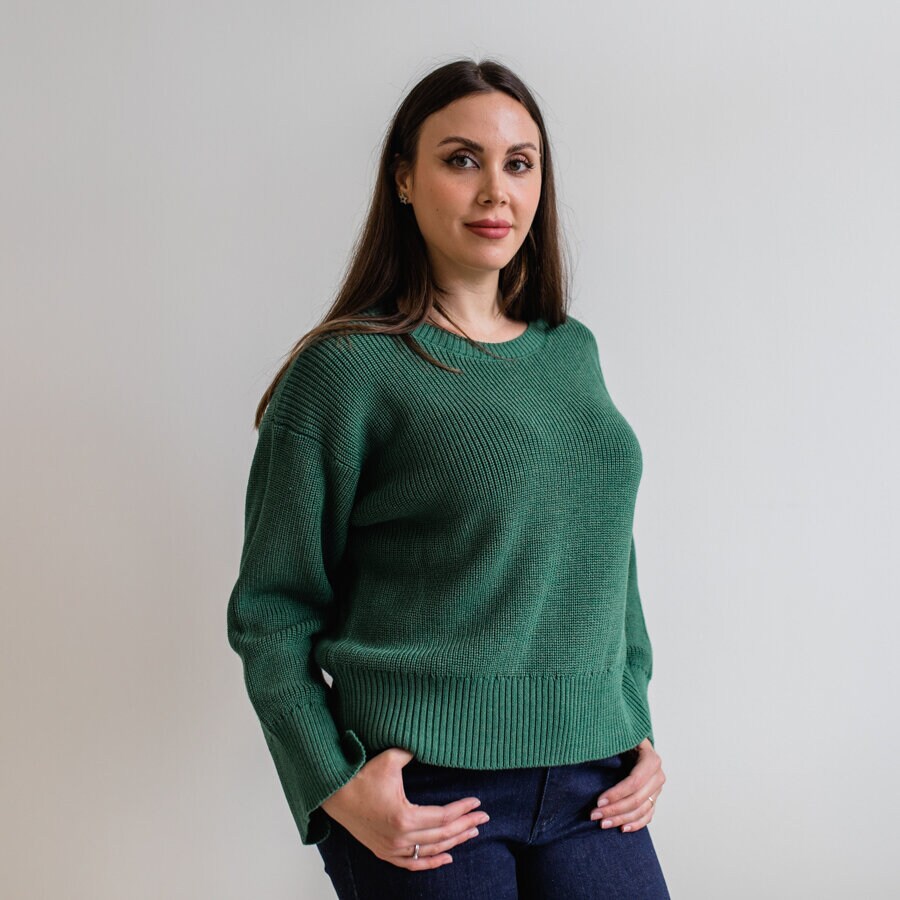 Rebecka knitted - green frost
