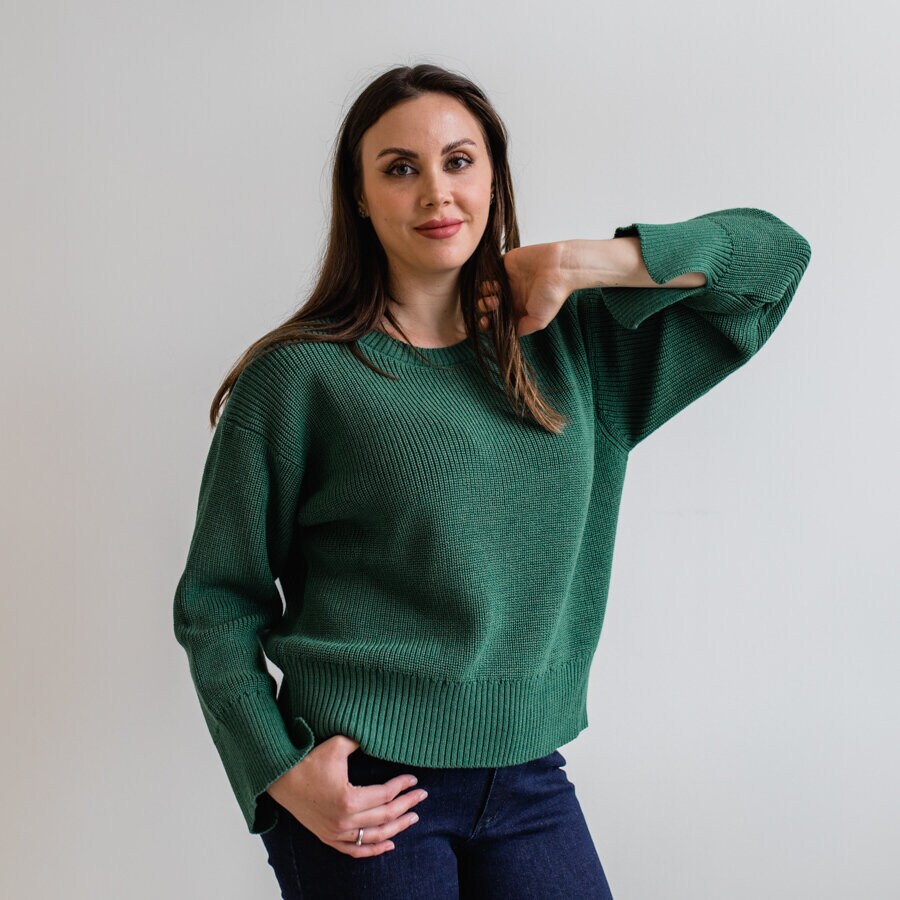 Rebecka knitted - green frost