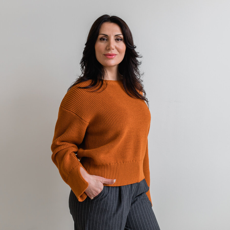 Rebecka knitted - pumpkin