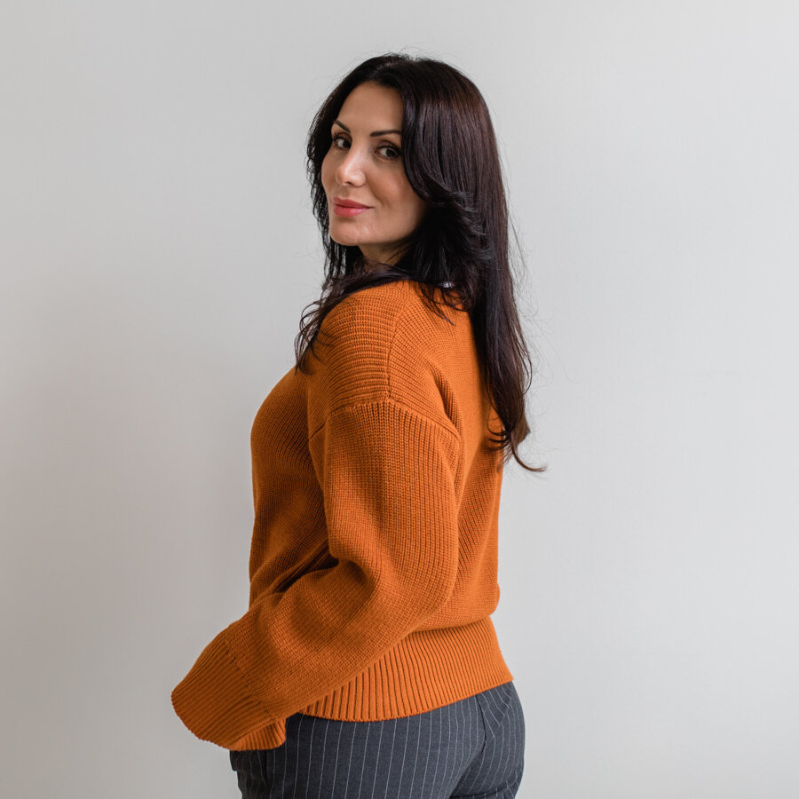 Rebecka knitted - pumpkin