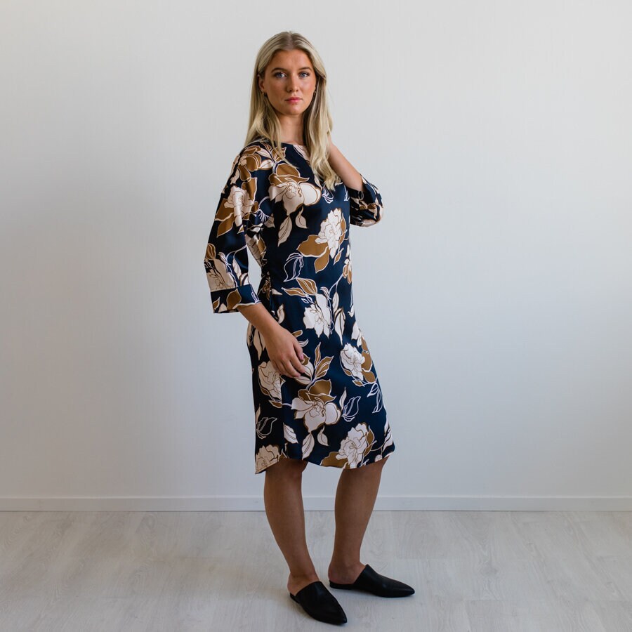 Sophia dress - garden night blue