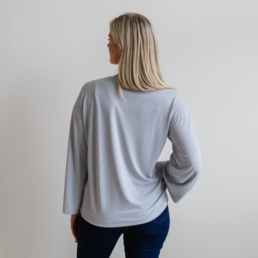 Shallow blouse - grey steel