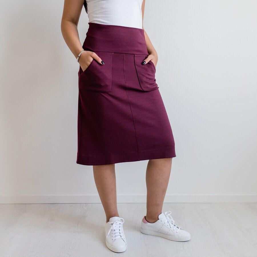 Silhuette skirt - fig red