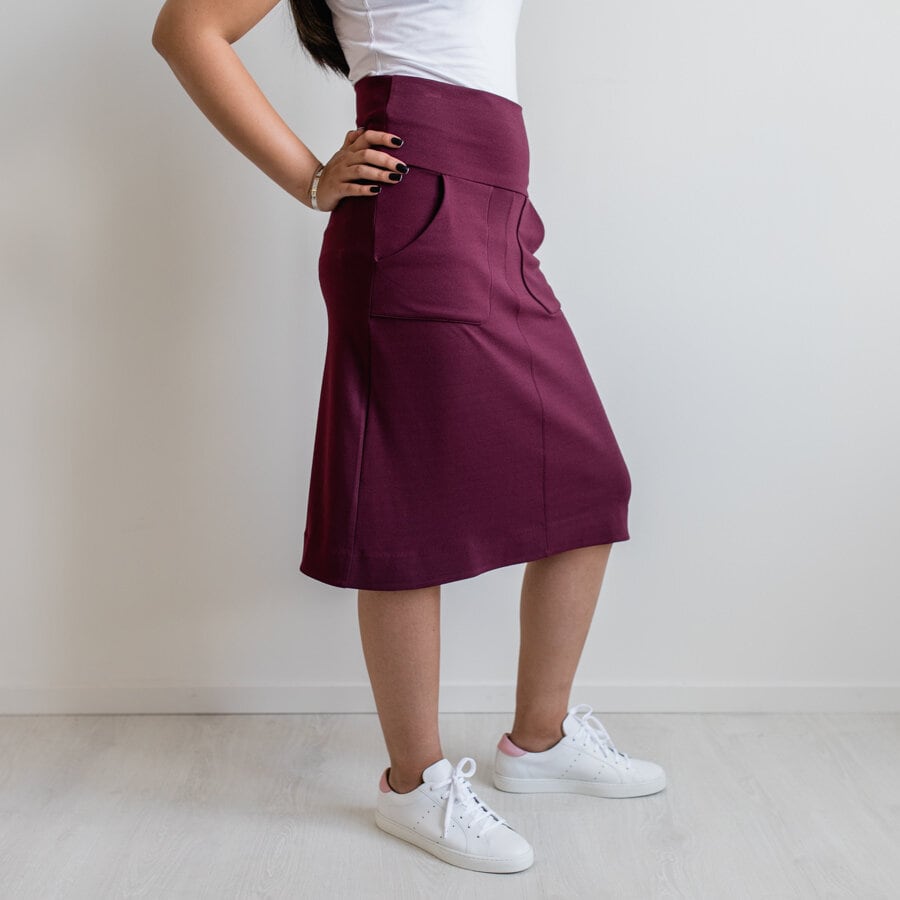Silhuette skirt - fig red