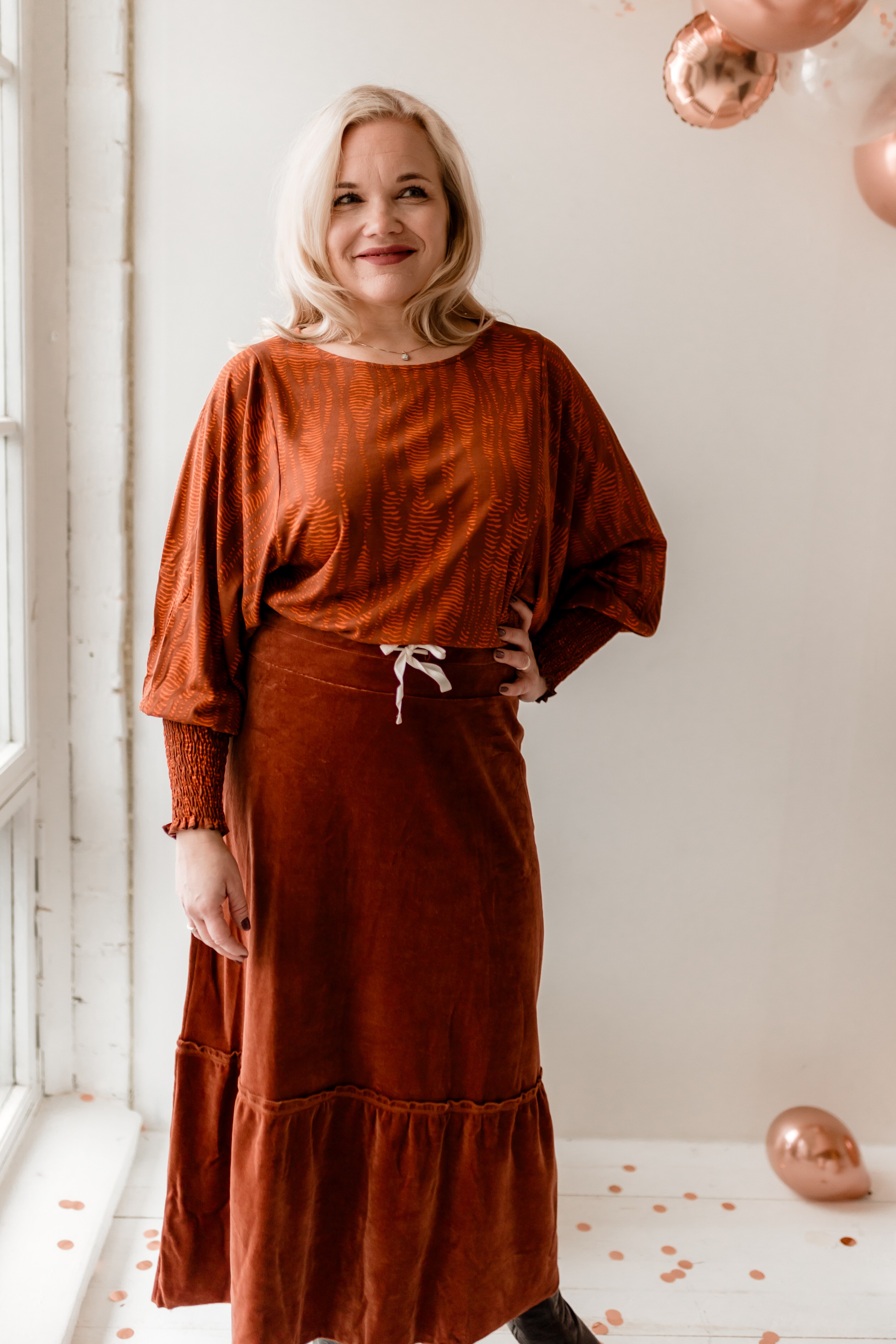Mimic blouse - collin root brown