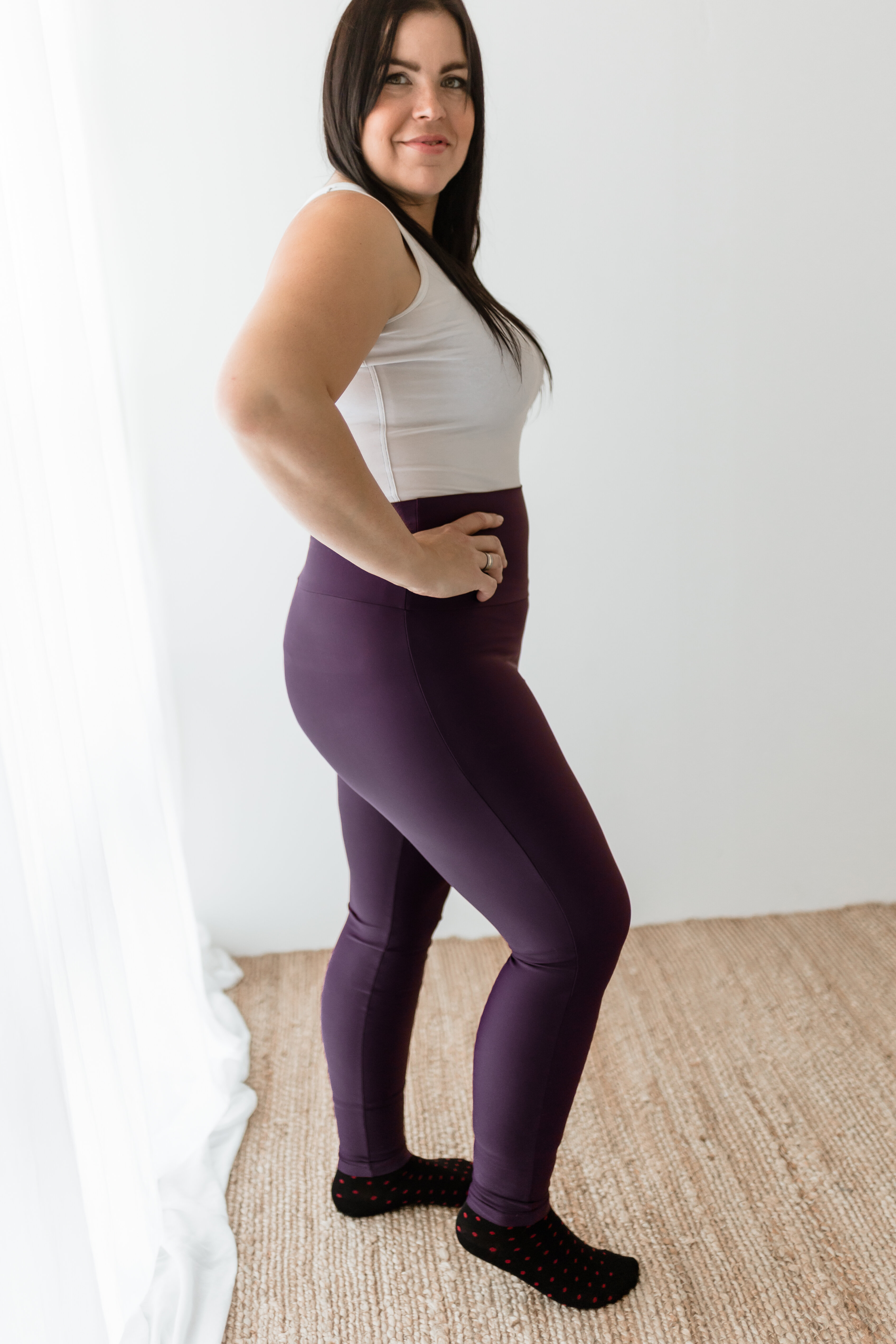 Ice leggings - purple fig