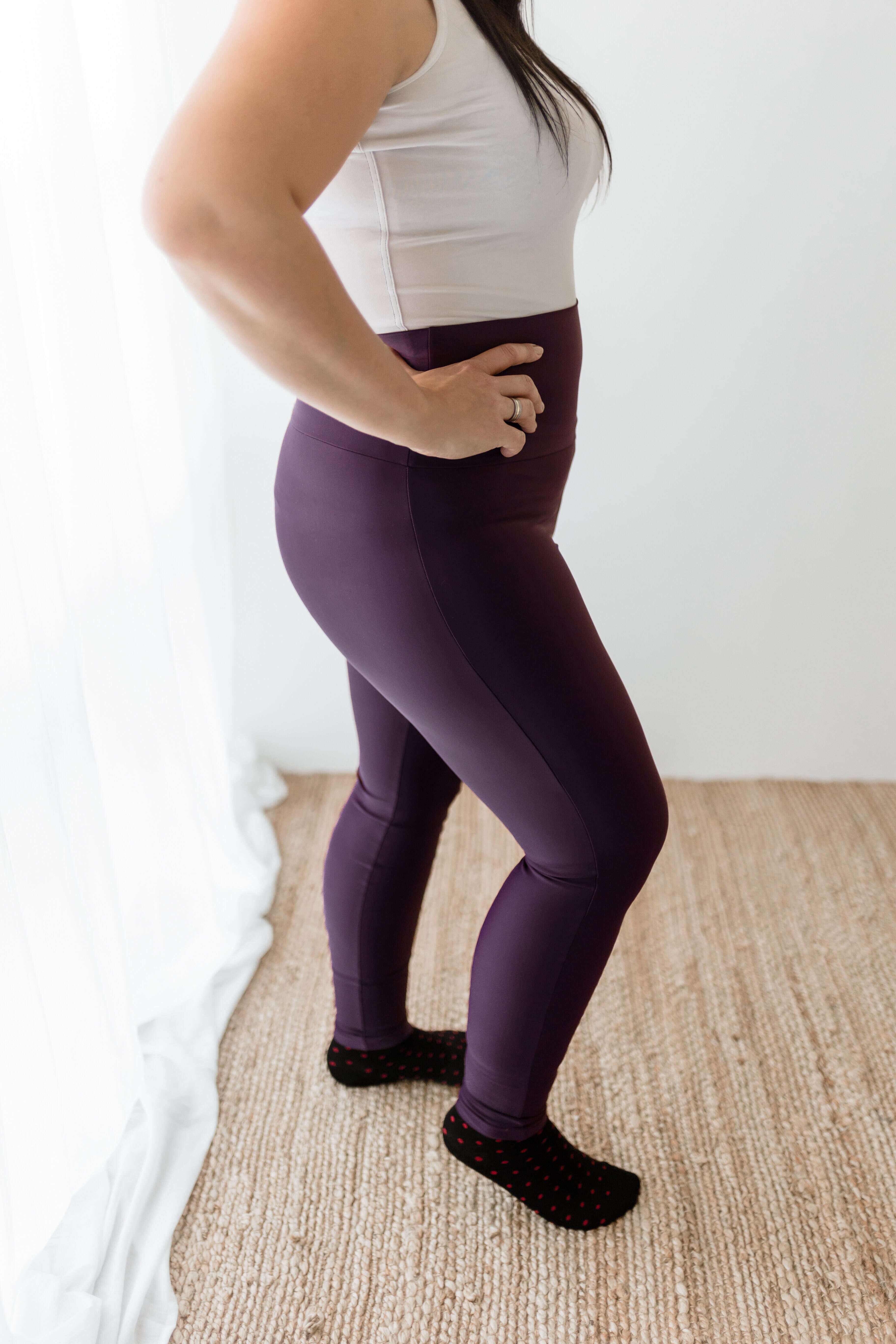 Ice leggings - purple fig