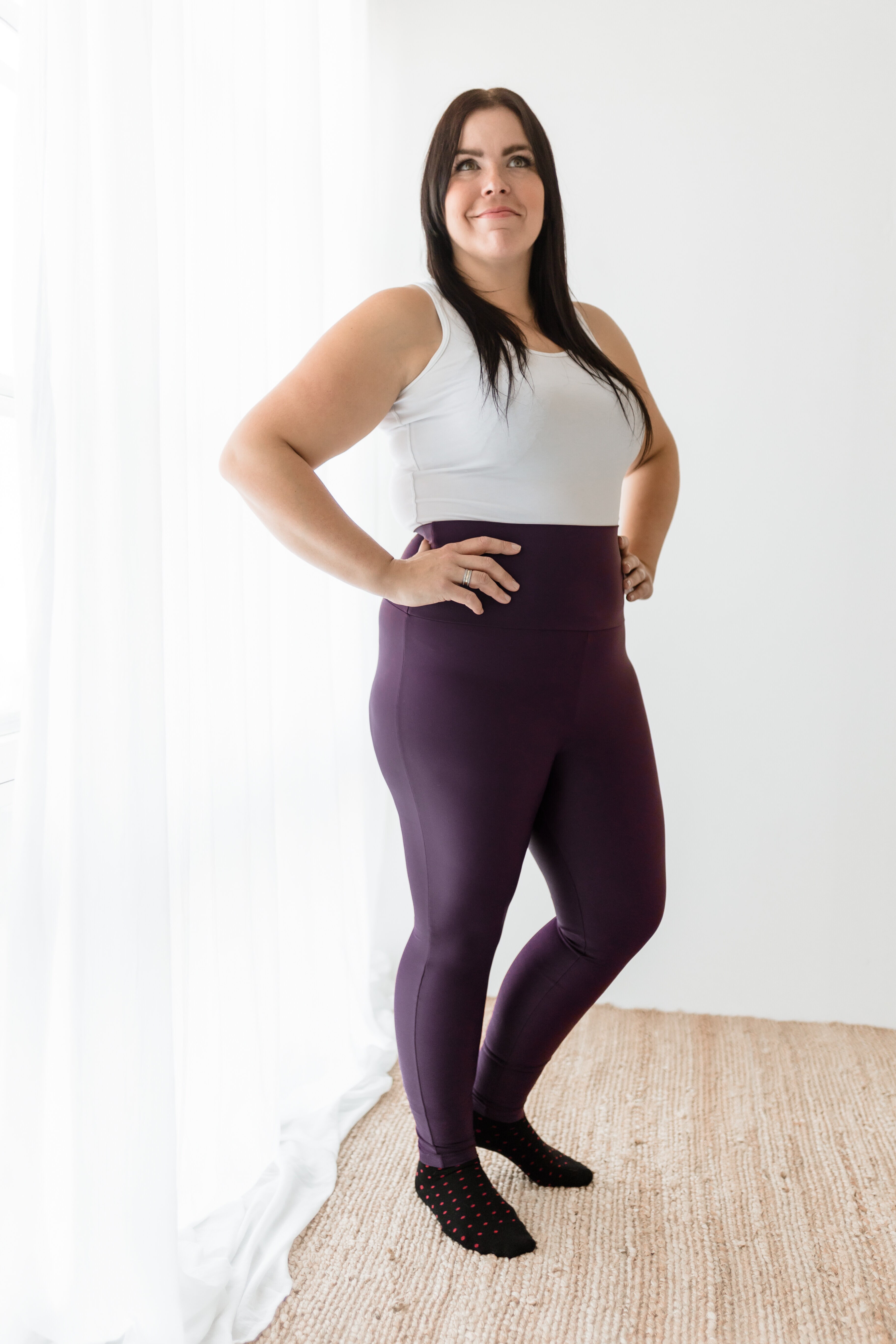 Ice leggings - purple fig