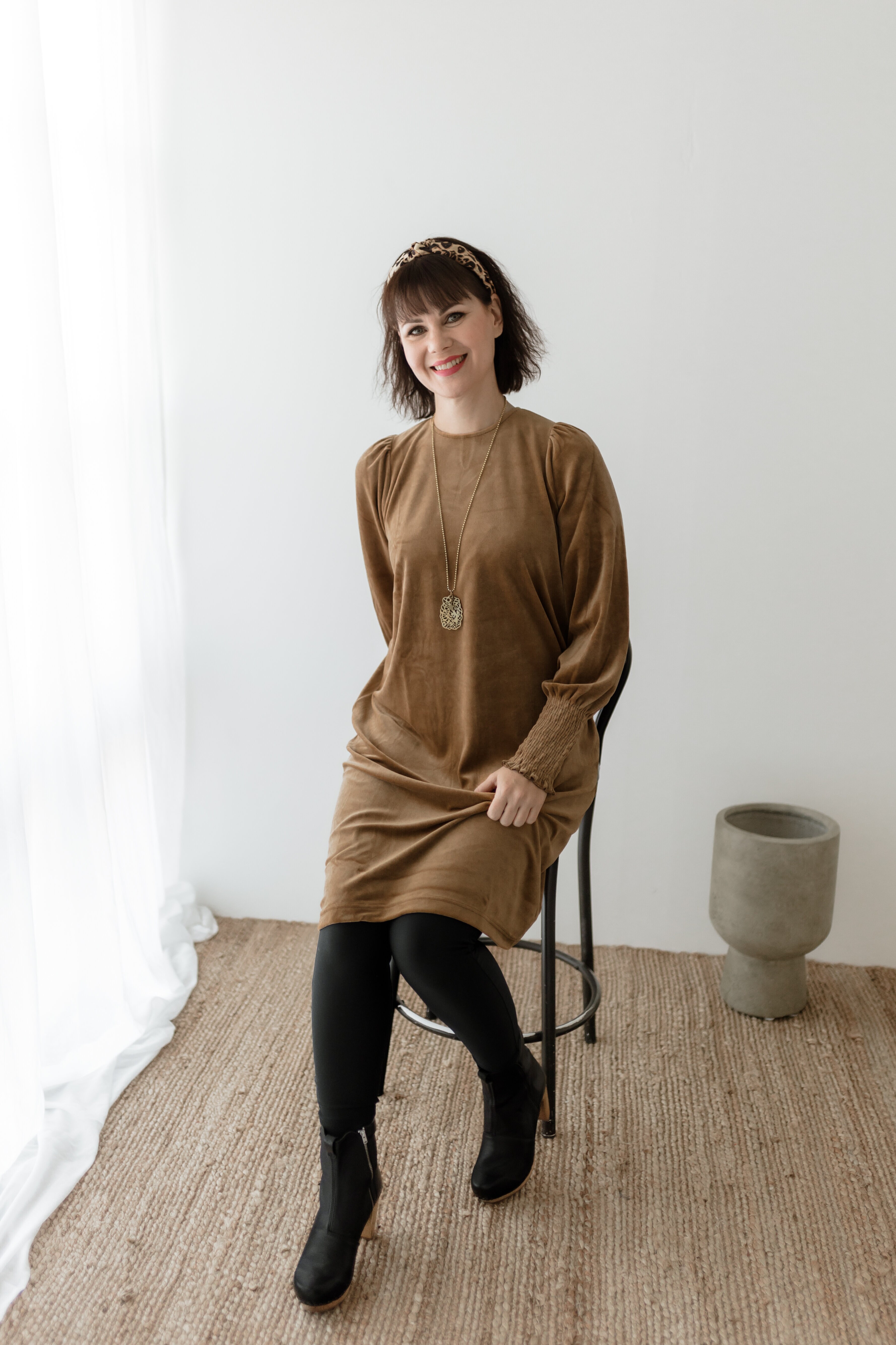 Seattle dress - lion brown