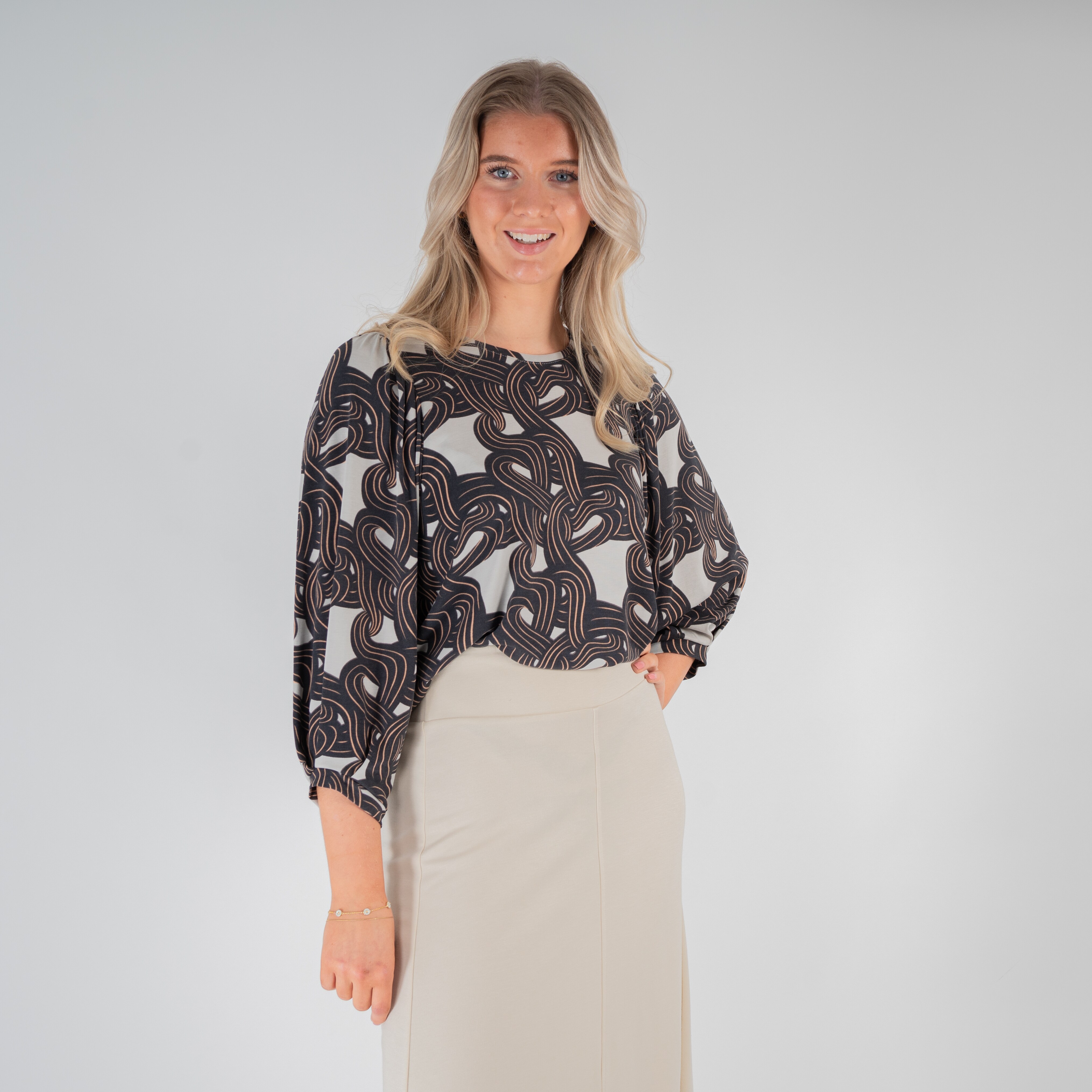 Aimable blouse - chaplet silver moss